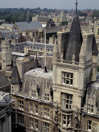 Roofs of Cambridge Univertisy, Cambridge, England