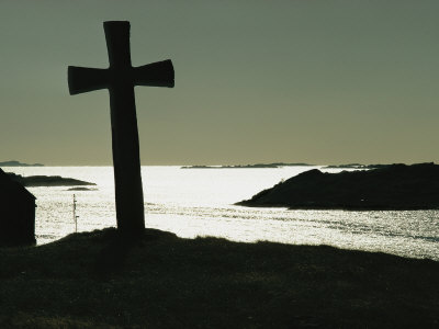 Buy 11th-Century Stone Cross off the West Coast of Kvitsoy, Norway at AllPosters.com