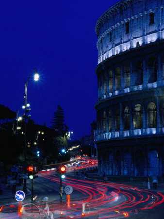Buy Roman Colosseum at Night, Rome, Italy at AllPosters.com