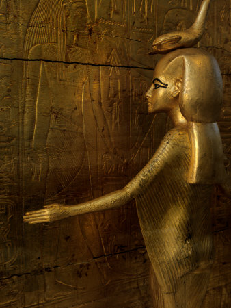 Detail of Goddess Selket, Pharaoh Tutankhamun, Egyptian Museum, Egypt