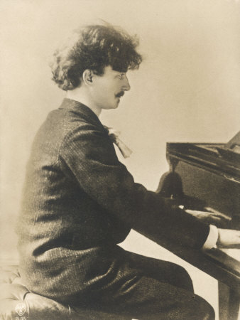Ignacy Jan Paderewski Polish Pianist Composer and Statesman Playing a Grand Piano
