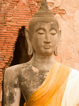 Buddha Image at Ayuthaya, Yai Chai Mongkhon, Siam, Thailand