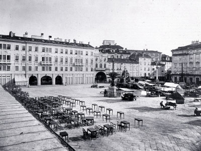 View of Piazza Grande (Piazza Unita d`Italia) in Trieste, During the Austro-Hungarian Empire