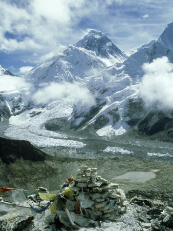 Mount Everest and Khumbu Icefall and Glacier, Nepal