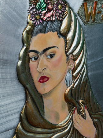 Frida Kahlo Art, Olvera Street Market, El Pueblo de Los Angeles, Los Angeles, California, USA