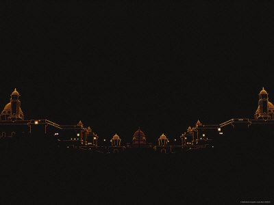 Buy A Night View of the Presidential Palace Lit for the January 26th Republic Day Celebration at AllPosters.com