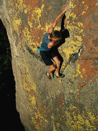 Buy A Rock Climber Solo Climbs in Montanas Hyalite Canyon at AllPosters.com