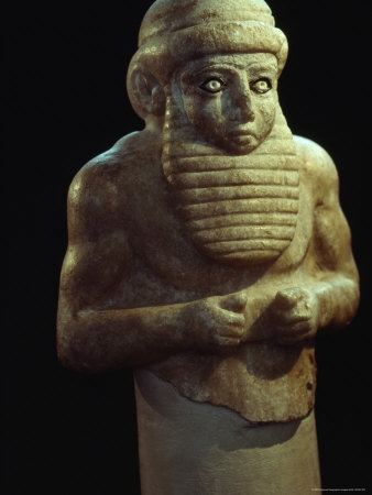 A Sumerian Carved Figurine Dating from 3000 B.C.