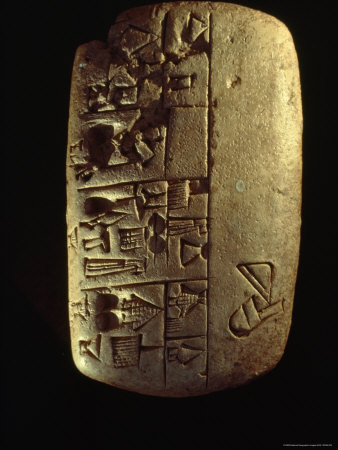 A Description of Commodities Written in Cuneiform on a Mesopotamian Clay Tablet