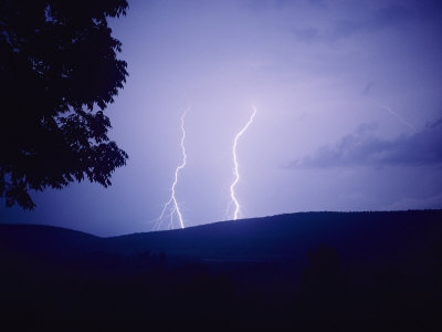 Buy Lightning Strikes over Pleasant Valley at AllPosters.com