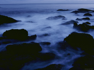 Buy Fog Hangs Low over the Atlantic Between Silhouetted Rocks at AllPosters.com
