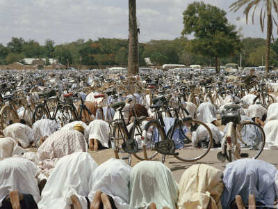 Friday Worshippers at the Mosque in Kano