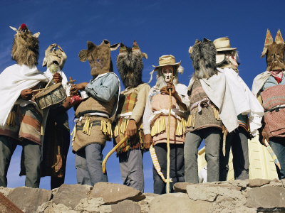 Mayo Indians Dressed in Costumes for a Religious Celebration