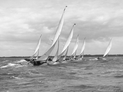Buy Sailboats Race Each Other off the Coast of England Near Cowes at AllPosters.com