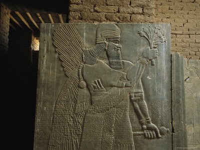 Relief Sculpture of an Assyrian King at Nimrud