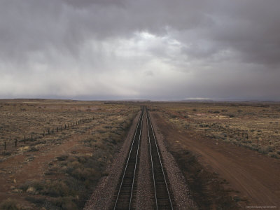 Buy Train Tracks Stretch Toward the Horizon in New Mexico at AllPosters.com