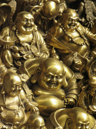 Buddha Statues are Sold at a Curio Market