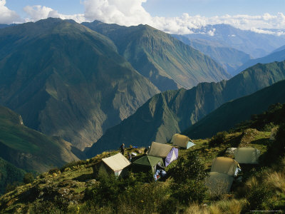 Expedition Base Camp with Breathtaking View of the Vilcabamba Range