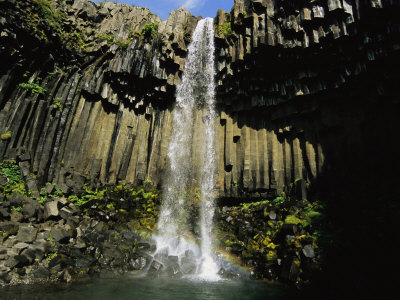 Buy The Svartifoss Waterfall is Flanked by Basalt Columns at AllPosters.com