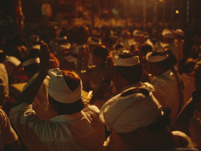 Thousands of Balinese Gather to Pray During a Hindu Balinese Holiday