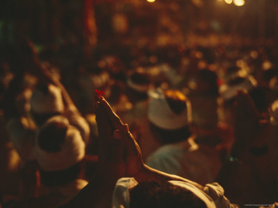 Thousands of Balinese Gather to Pray During a Hindu Balinese Holiday