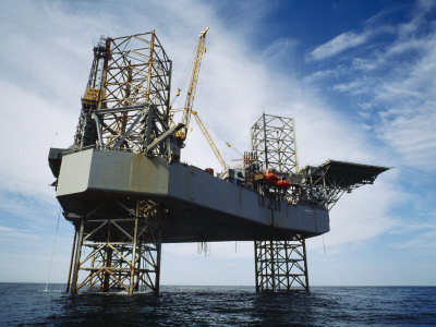 An Oil and Gas Drilling Platform in the North Atlantic off the Coast of Sable Island