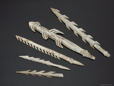 Eleven Thousand Years Ago, Harpoon Heads Like These were Hafted to Wooden Shafts