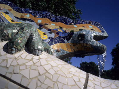 Buy Antoni Gaudi was First to Use Recycled Construction Waste in Works, Parc Guell, Barcelona, Spain at AllPosters.com
