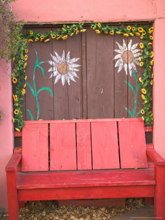 Decorative Chair, Mexican Folkart, Old Town Albuquerque, New Mexico, USA