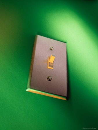 Toggle Switch in on Position Photographic Print