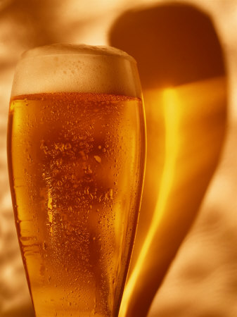 Glass of Beer and Shadow