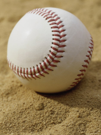 Close-up of a Baseball Poster