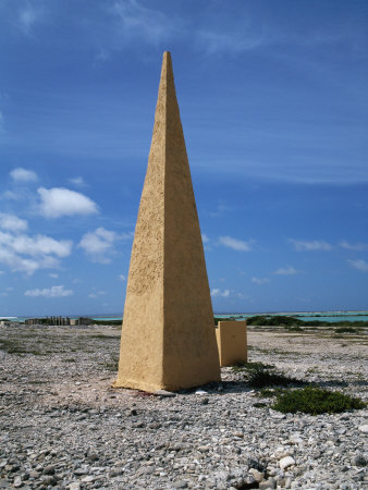 Navigational Obelisk Salt Flats Bonaire, Netherlands Antilles