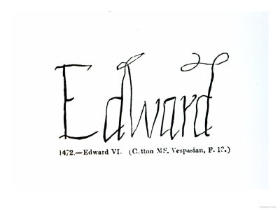 Reproduction of the Signature of Edward Vi