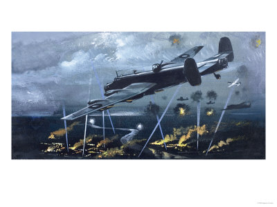 Lancaster Bomber over Germany
