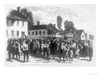 Registration in the South, Scene at Asheville, North Carolina, from Harper