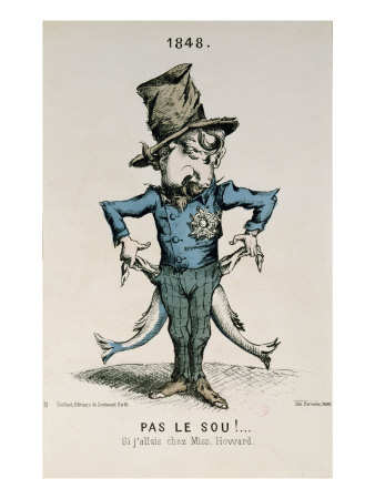 Pas Le Sou! Si J'allais Chez Miss Howard, Caricature of Louis-Napoleon Bonaparte Giclee Print
