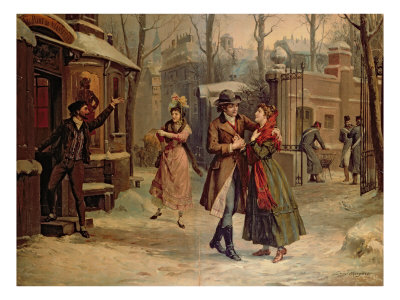 Scenery For the Scene with Mimi and Rodolfo in the Opera 