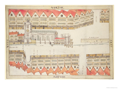 Map of Cheapside, London, 1585
