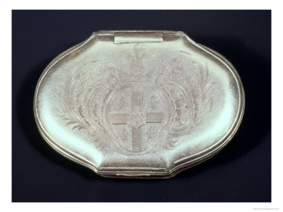 Snuff Box Embossed with a Coat of Arms, c.1820