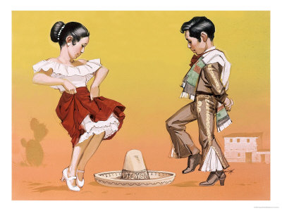 Mexican Children in Their National Costume
