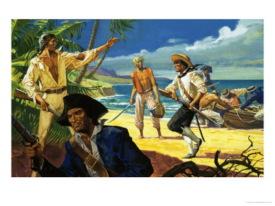 Mutineers from the Bounty Land on Pitcairn Island
