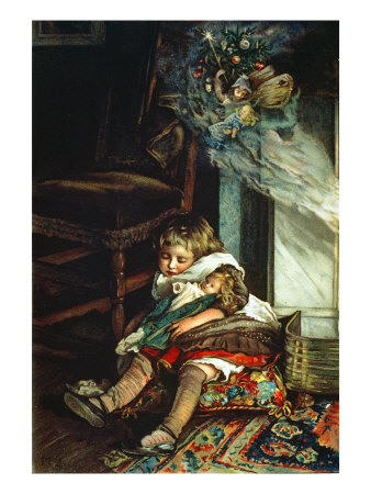 Children Dreaming of Toys, Frontispiece of "A Christmas Tree Fairy", Pub. 1886