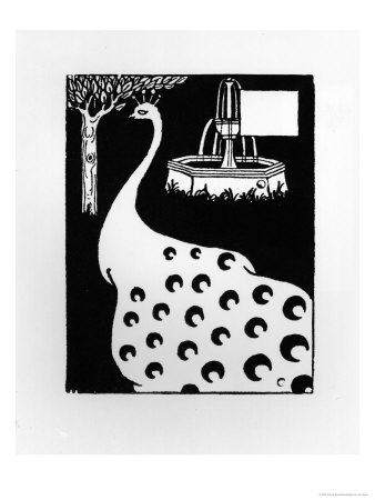 Peacock Motif, from Le Morte D'Arthur