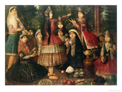 Women and Children in a Garden, 19th Century