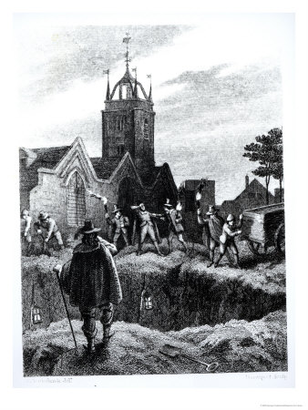 The Great Pit in Aldgate, Engraved by Davenport, 1835