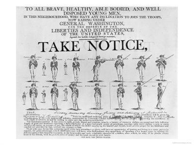 US Army Recruiting Poster, Various Positions of Soldier under Arms, Reproduction Engravings Jones