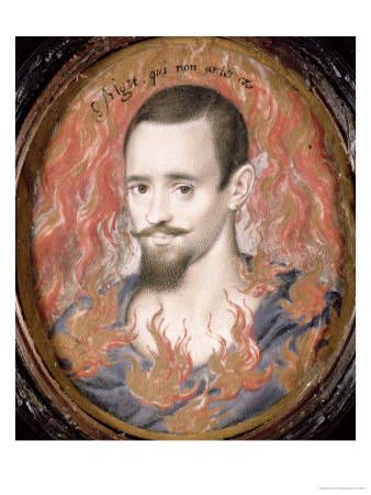 Unknown Man with Flame Background
