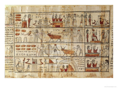 Agricultural Scenes, Detail from the Book of the Dead of Tsekhons