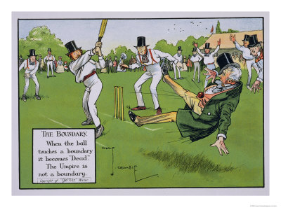 The Boundary, Illustration from Laws of Cricket, Published 1910